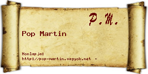 Pop Martin névjegykártya