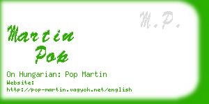 martin pop business card